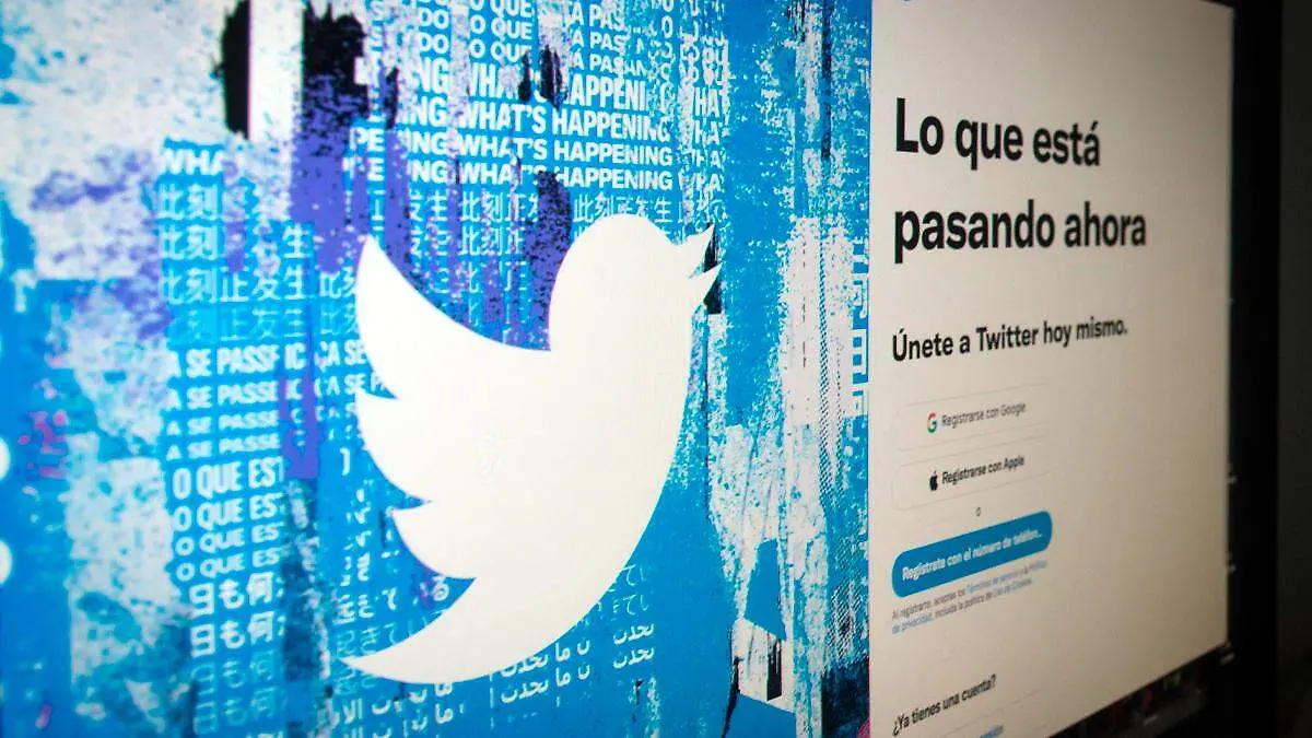 Pantalla de inicio de Twitter